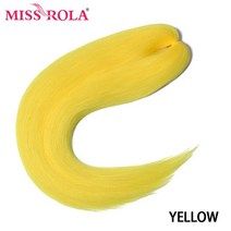 헤어피스 붙임머리 Miss Rola 합성 22 인치 60G Kanekalon 헤어 점보 브레이드 야키 스트레이트 익스텐션, 01 22 inches_01 1 개/몫, 28 옹브레