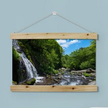 pk608-우드스크롤_60CmX40Cm-풍수지리폭포, 타입6폭포6