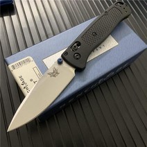 다중 색상 벤치메이드 535/535S 버깅 접는 나이프 섬유 핸들 야외 캠핑 안전 방어 포켓 나이프 EDC 도구, 02 No.2