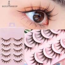 공연용 속눈썹 컬러 무대용 파티 옴브레 2/5 쌍 만화 속눈썹 cos 댄스 공연 속눈썹 수제, 5 쌍 001