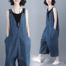 TANC 여성 배기팬츠 와이드핏 멜빵바지 점프수트 빅사이즈