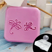 꿀벌 패턴 천연 수제 수지 비누 스탬프 DIY 핸들 공예 만들기 도구 투명 스타일 인감, 04 Stamp With Handle