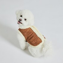 강아지 브라운 베스트 겨울옷 후리스 조끼 애견옷 소형견 중형견 (Camellia Brown Vest)