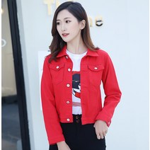 FANSYLI 여성 데님 재킷 가을 쇼트 코트 8FF