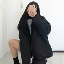 여자 간절기 캐주얼룩 데이트 복장 양면 후리스 패션