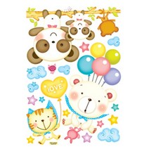 일음쇼핑^^*m조인컴퍼니 요모조모 동물나라 스티커 시리즈2 시트지 인테리어 포인트 용품 벽장식 문꾸미기 데코일medi^*^, ab*^*선택있슴즐거운세상 FDT-21002