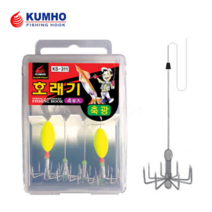 금호조침 호래기 전용 축광채비 4본 주꾸미 KS-311, 호래기4본{8809273413423}, 1개
