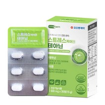 스트레스케어 테아닌 감태 홍경천 아연 긴장완화도움 건강기능식품, 본제품 1통, 500mgx30정