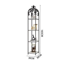 선반 팬트리 모듈 다용도선반 북타워 코너선반 북유럽 책장 철 금 꽃 선반 다층 거실 플로어 럭셔리, 보드 4개 층 2