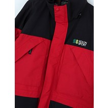 (S-M)코오롱스포츠 집업 바람막이 점퍼자켓 레드 고어텍스