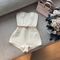 여름 점프슈트 바캉스룩 점프슈트 슬림 하이 엔드 연예인 튜브 탑 점프 슈트 귀여우면서 스타일리쉬