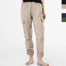 여성용 여름용 린넨 카고 조거팬츠 츄리닝 홈웨어