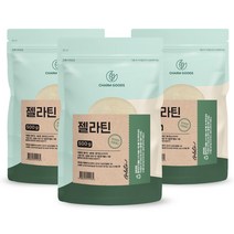 식용 젤라틴 가루 분말 100% 젤리 푸딩 만들기 재료 gelatin powder, 500g, 3팩