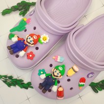 DORAN 슈퍼마리오 빨강 초록 대형 3D 신발악세사리 파츠 크록스 호환 SET (11pcs)