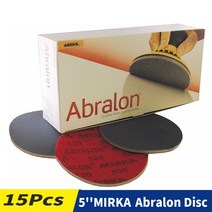 mirka abralon 5 인치 스폰지 사포 폼 백업 후크 앰프 루프 연마 앰프 버핑 디스크 125mm 그립 디스크 플로킹 시트, 2000년, 15개