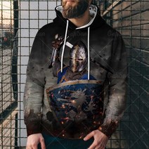 빅사이즈 남자 특이한 저승사자 그래픽 프린트 후드티 디자인 중학생 루즈핏 유화 느낌