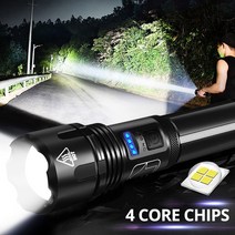 led 플래쉬라이트 충전식 손전등 usb 토치 빛 xhp50 가장 강력한 전술 18650 밝은 방수 줌 손 램프 g3, 배터리 없이, 검은색