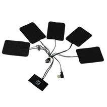 가정용온풍기 5in 1 USB 전기 난방 의류 히터 패드 야외용 따뜻한 열선 조끼 DIY 이동식 기어, 01 Black