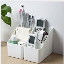 다용도 리모컨 소품 정리함 꽂이 화장품 수납함 3단, 단품