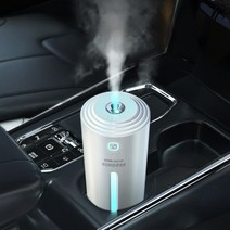 우보인스 차량용 가습기 안개 아로마 분위기등 분무기 공기청정기 자동차 가습기, 화이트