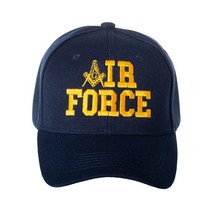 Artisan Owl 미국 군사 프리메이슨 스퀘어 나침반 자수 야구 모자 공군 네이비 One Size, Artisan Owl Air Force / Navy