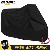 방수 오토바이커버 올 시즌 방진 UV 보호 야외 실내 스쿠터 190T 내마모성 직물, 2XL for 2101-2200mm_001Black