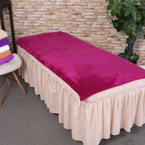 미용실전용 타올 미용샵침대 목욕타월 안마 발맛사지 용품 대전 구멍이있다 .침대시트 깔기침대 큰, T47-자홍색 슈퍼두꺼운미포함 홀, C03-90x190cm
