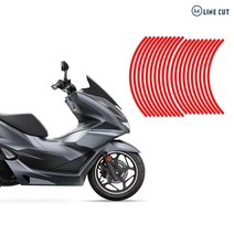 라인컷 혼다 PCX125 21-23 전용 휠스티커 림테이프 데칼스티커, 빨강