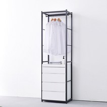 가이온 워너비 600 4단서랍 행거 드레스룸, 화이트