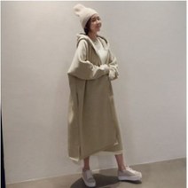 난닝구 여성용 돌체 롱후드집업 기모