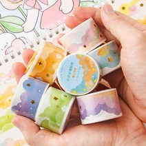 스티커세트 다이어리 꾸미기 새해 다꾸 폰꾸 스티커 세트 용품 DIY 클라우 브론징 필름 핸북 스티커 4 개, 01 4pcs