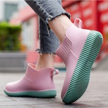 러블리 배색 레인슈즈