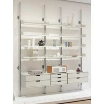 Vitsoe Voice 606 Visong 범용 스토리지 랙 지지대 액세서리, 상세 페이지 참고, 191-220cm(블랙) 15일 이내 배송