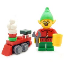 Booster Bricks 레고 엘프 미니 피규어 - 기차 및 도구 미니피그 포함
