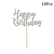 파티 사진 셀카 촬영 소품 21Pc 해피 1 생일 종이 사진 부스 소품 마스크 Photobooth 기념일 성인 샤워 파티 장식 용품, 11 10Pcs silver