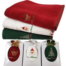 크리스마스선물 타올 수건 답례품, 초록(트리)