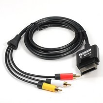 6 FT/1.8m 컴포지트 오디오 비디오 케이블 AV 3 RCA HD TV 코드 광케이블 Xbox 360 슬림 게임 패드용