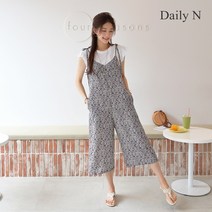 데일리앤 리플리 여름 플라워 와이드 7부 점프수트