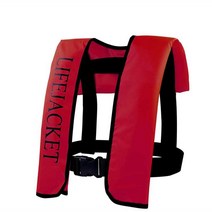 성인 수동 자동팽창식 낚시구명조끼 휴대용 부력 보트 낚시용, 01.빨간 수동