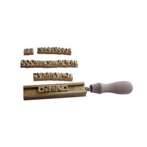 불도장 가죽 로고 스탬핑 불박 각인 기 DIY 수제 공예 도구 황동 호일 핫 스탬핑 문자 알파벳 가죽 스탬프, 09 7mm number set