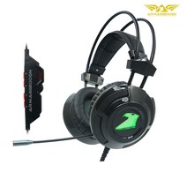 아마겟돈 7.1채널 LED 게이밍 헤드셋 nuke9, 블랙