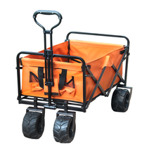 접이식 캠핑 웨건 광폭 타이어 카트 케리어 손수레, 로열 블루 + 파타