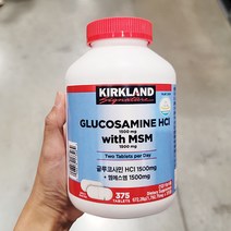 커클랜드시그니처 KIRKLAND SIGNATURE 코스트코 글루코사민HCI+ MSM 1792MG X 375정, 단품