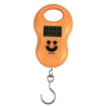 휴대용전자 여행용손 캐리어 저울 저울 50kg 10g 디지털 백라이트 전자 낚시 무게, 주황색