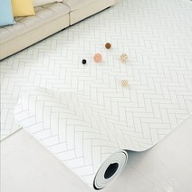 제로벨 PVC 층간소음방지 롤 매트 폭 110cm x 9m 15T 유아 어린이 놀이방매트, 헤링본화이트