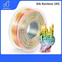 PLA필라멘트 3D 프린터 TPU PCL PETG 3D펜 프린터 레진 저온 pla 실크 pla 플러스 petg fdm3d 용 3d 인쇄 필라멘트 필라멘트 pla 1kg 무료, 실크 레인보우 02, 협력사