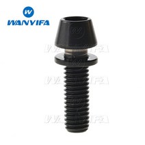 Wanyifa 티타늄 너트 M5 볼트 M5x16 18 20mm 와셔 육각 머리 나사 3T 스템 프론트 포크 잠금 장치, 04 Black_03 M5x20mm