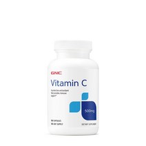 GNC 비타민 C 캡슐 500mg 180캡슐 면역 지원 제공 (해외직구 구매대행), 180 Count (Pack of 1)