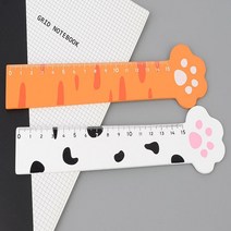 캐릭터자 나무 15cm 직선 문구 학용품 초등 어린이, 색상, 화이트