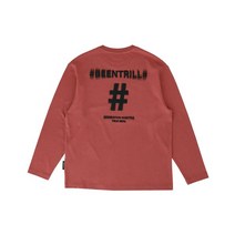 SHAKE 해시태그 롱슬리브 티셔츠테라코타빈트릴